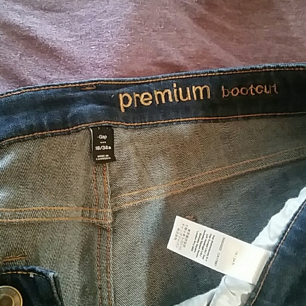 Dark wash bootcut jeans